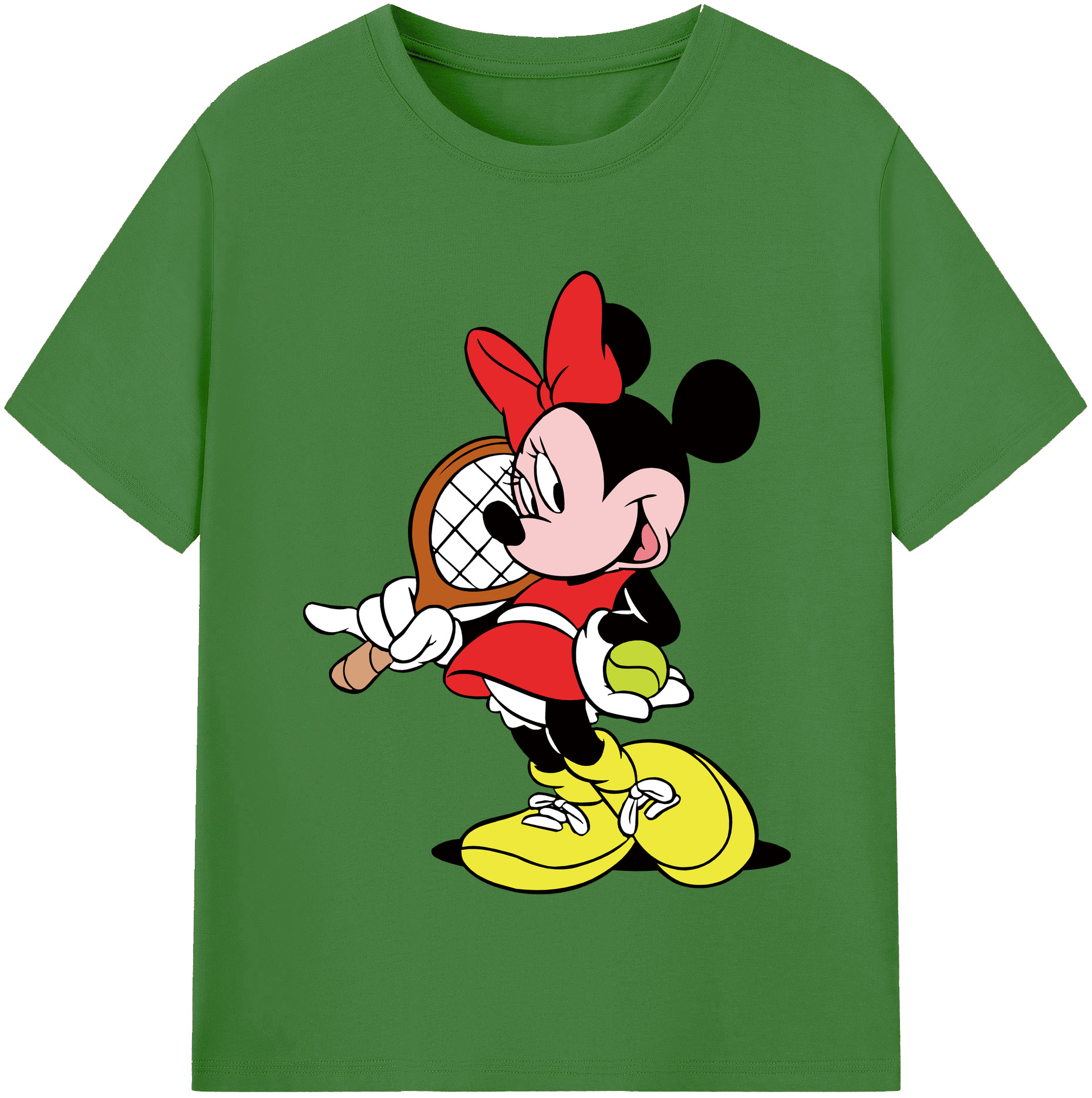（画像用） ミッキーマウス Mickey Mouse レディースカジュアルプリントTシャツ（綿100％）